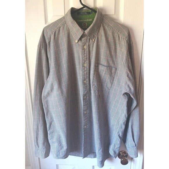 Tommy Hilfiger Mens XL Shirt Button Up Long Sleeve - Picture 1 of 6
